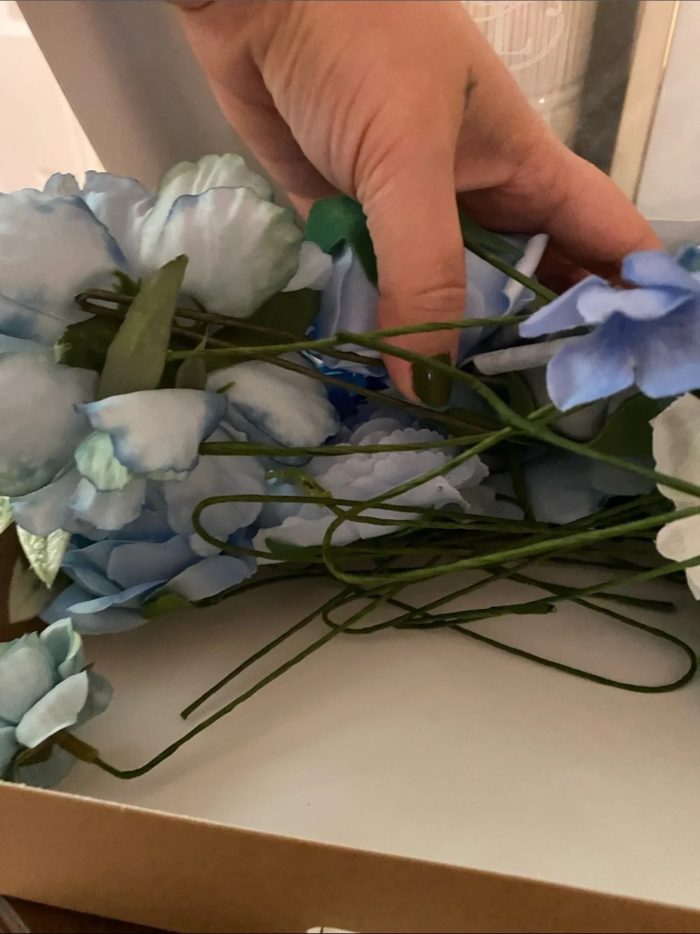 TINGE TIME Artificial Flowers (dusty blue)